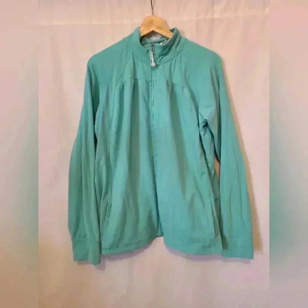 Denver hayes Teal plus size athletic sweater- 2XL